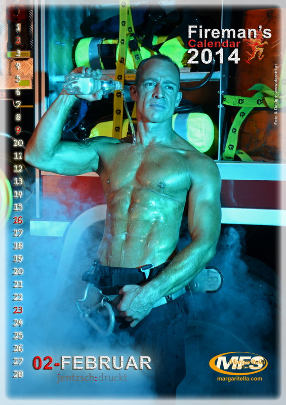 Feuerwehrmänner Kalender Wien 2014 Feburar