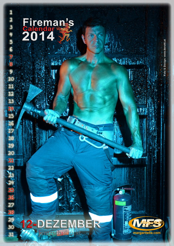 Feuerwehrmänner Kalender Wien 2014 Dezember
