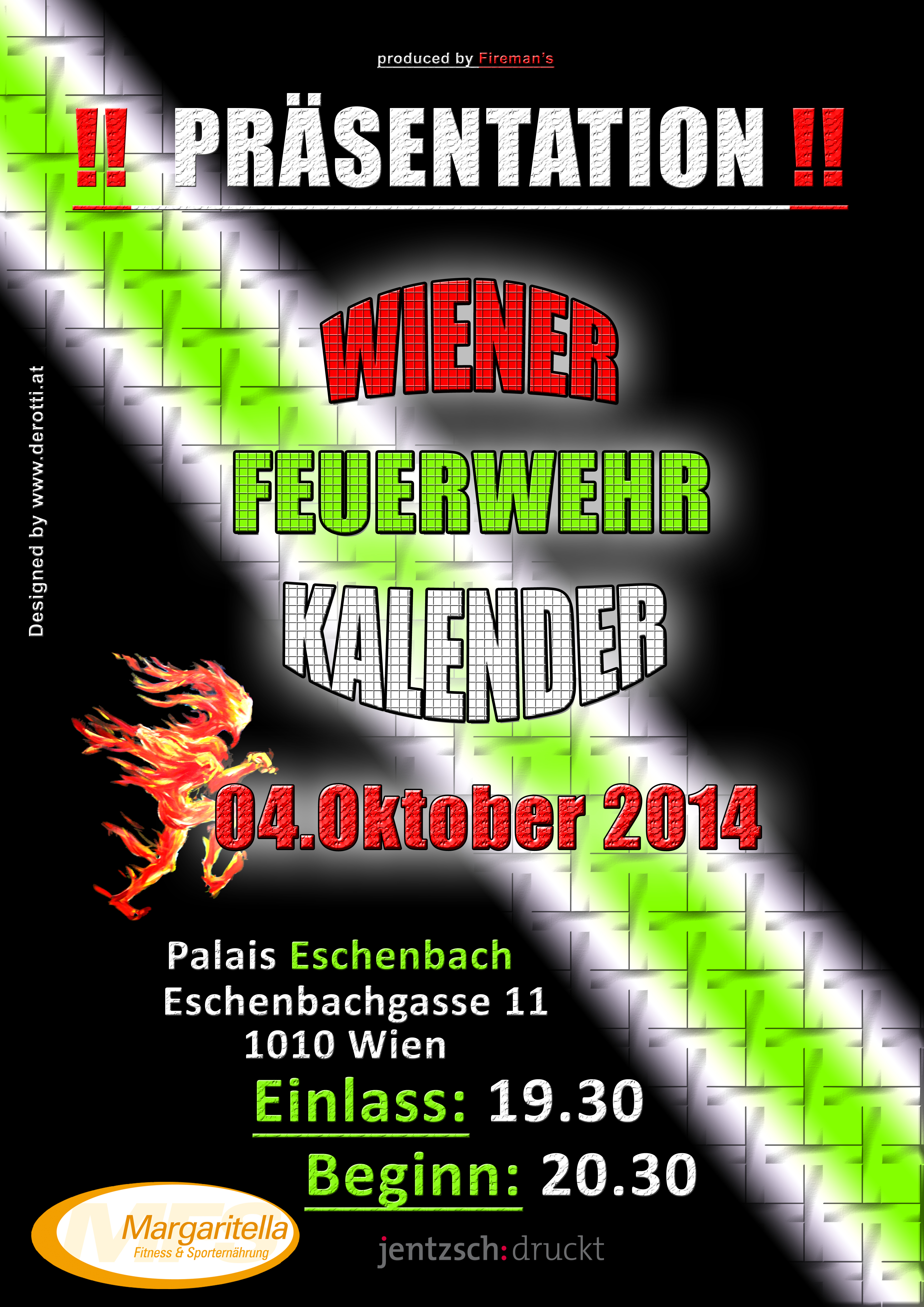 Plakat Präsentation Wiener Feuerwehrkalender 2015