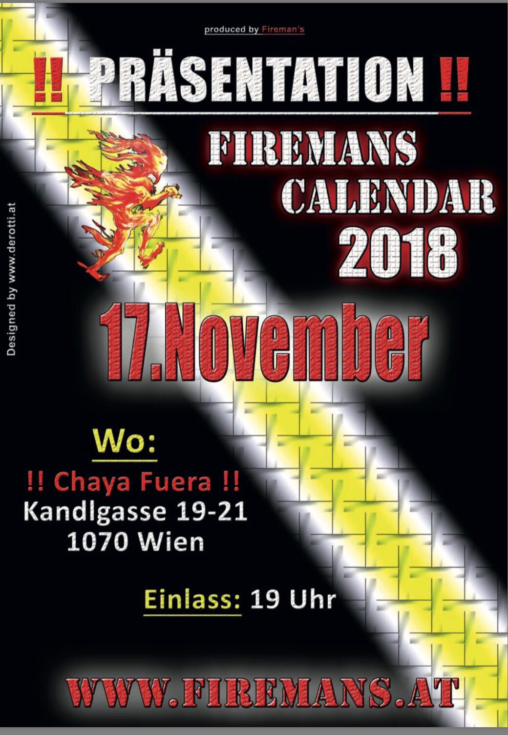 Feuerwehr Kalender Präsentation November 2017 Wien