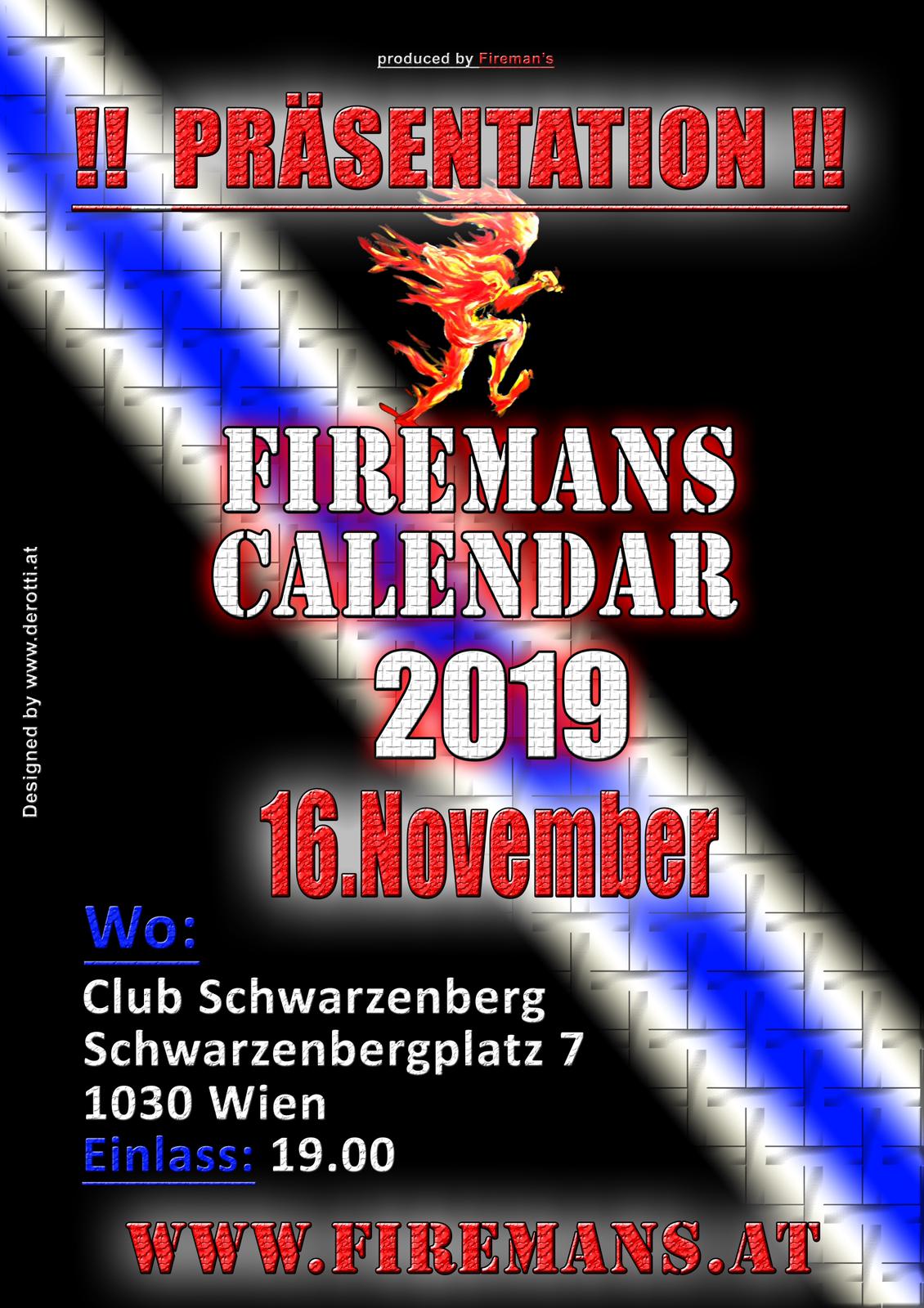 Präsentation Feuerwehr-Kalender 2019 der Berufsfeuerwehr Wien