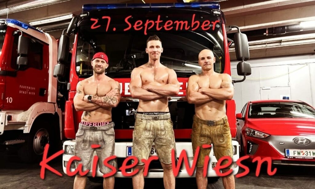 Wiener Feuerwehr-Kalender Präsentation am 29.7.2023 auf der Kaiser Wiesn
